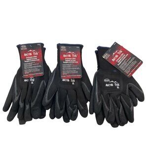 New Boss Arctik Tek XL Work Gloves Pack Of 3 Nitrile Coated Palm & Fingers For C